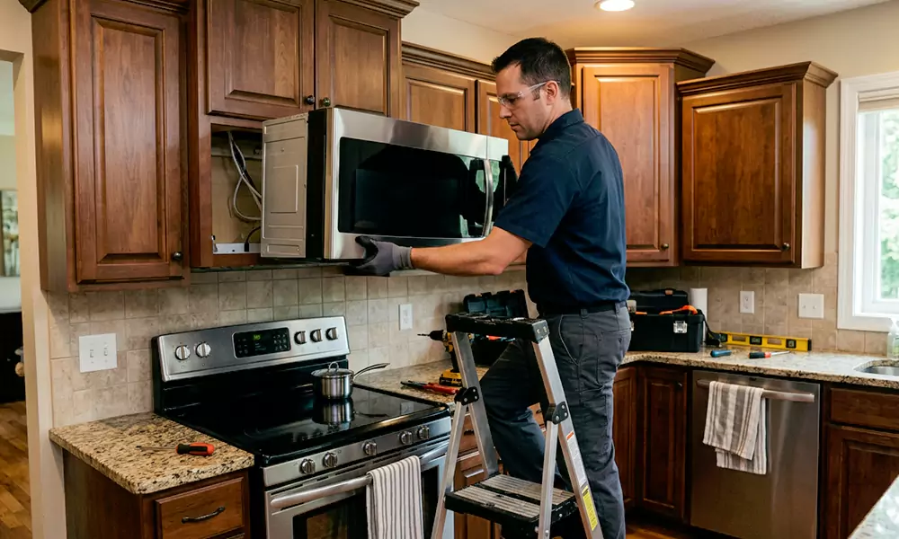 Microwave Installation in Cardiff By The Sea, CA